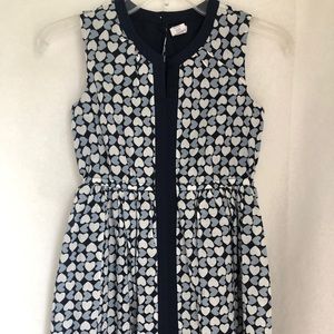 Crewcuts by J.Crew navy blue heart dress, size 10
